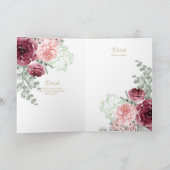 Nuestra Boda 4page FLORAL Spain Wedding INVITES Kaart (Binnen)