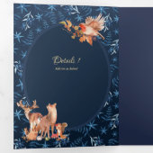 Nuestra Boda 6 pages Mariage espagnol Invitation (Intérieur en premier)