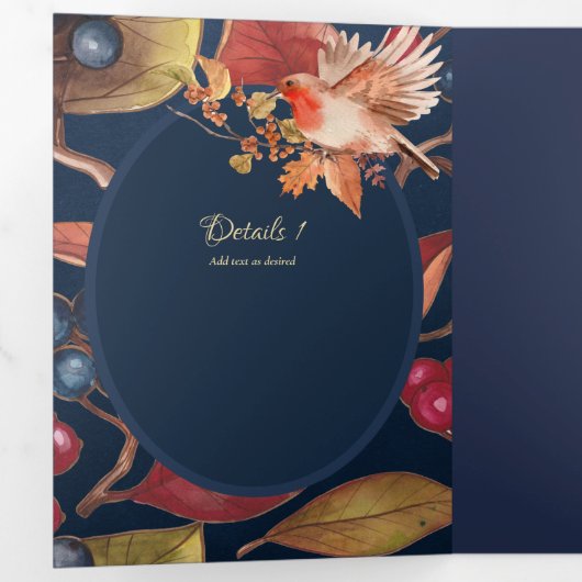 Nuestra Boda 6 pages Mariage espagnol Invitation (Intérieur en premier)