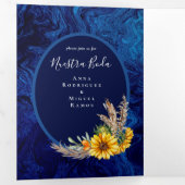Nuestra Boda 6 pages Sunflower Mariage Invitation (Intérieur en premier)