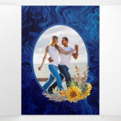 Nuestra Boda 6 pages Sunflower Mariage Invitation (Intérieur au milieu)