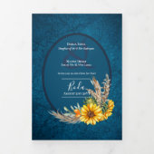 Nuestra Boda 6 pages Sunflower Mariage Invitation (Page de couverture)