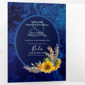 Nuestra Boda 6 pages Sunflower Mariage Invitation (Intérieur en premier)