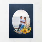 Nuestra Boda 6 pages Sunflower Mariage Invitation (Page de couverture)