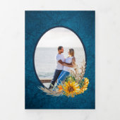 Nuestra Boda 6 pagina Zonnebloemen Weddenschap Drieluik Uitnodiging (Cover)