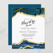 Nuestra Boda AGATE Gold Spanish Wedding INVITE (Voorkant / Achterkant)