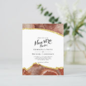 Nuestra Boda AGATE Gold Spanish Wedding INVITE (Staand voorkant)