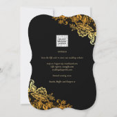 Nuestra Boda Black Gold Spain Weduwen Kaart (Achterkant)