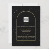 NUESTRA BODA BLACK OR étoile INVITATION de nuit (Dos)