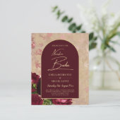 Nuestra Boda Bourgondië Bloemenrode rozen Vintage (Staand voorkant)