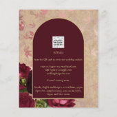 Nuestra Boda Bourgondië Bloemenrode rozen Vintage (Achterkant)