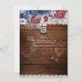 Nuestra Boda Burgundy Blue Floral Lace INVITATION (Dos)
