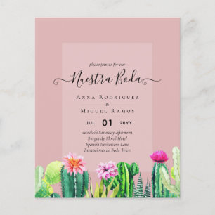Nuestra Boda CACTI Fiesta Spain Wedding INVITE Flyer