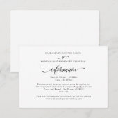 NUESTRA BODA Editable Espagnol carte d'info mariag (Devant / Derrière)