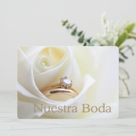 Nuestra Boda - faire-part de mariage espagnole (Debout devant)