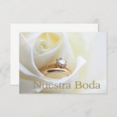 Nuestra Boda - faire-part de mariage espagnole (Devant / Derrière)