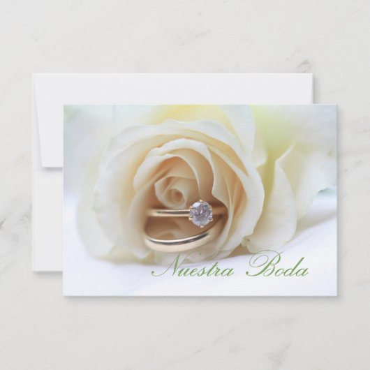 Nuestra Boda - faire-part de mariage espagnole (Devant)