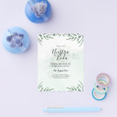 NUESTRA BODA Greenery Spanish WEDDING Invitation Flyer (Enkel)