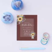 Nuestra Boda Invitacion Spain Wedding SUNFLOWERS Flyer (Enkel)