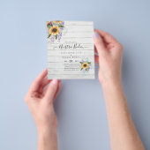Nuestra Boda Invitacion Spain Wedding SUNFLOWERS Flyer (Hand)