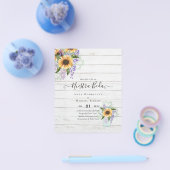 Nuestra Boda Invitacion Spain Wedding SUNFLOWERS Flyer (Enkel)