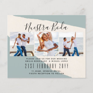 Nuestra Boda Photo Collage Wedding INVITE