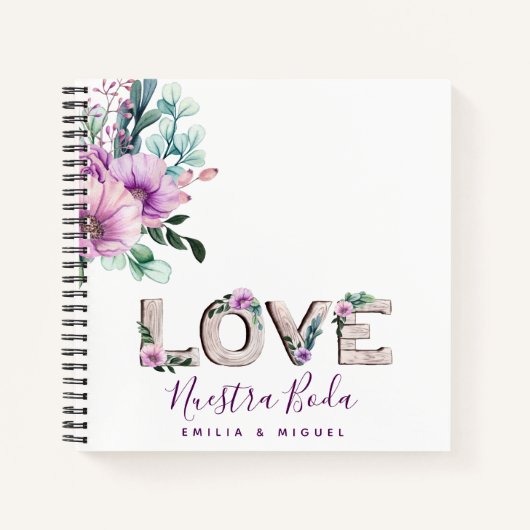 NUESTRA BODA Planificación o libro de bezoeker Notitieboek (Voorkant)