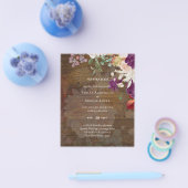 NUESTRA BODA Plum Herfst Floral Spain Wedding Flyer (Enkel)