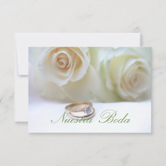 Nuestra Boda - Spaanse trouwuitnodiging Kaart (Voorkant)