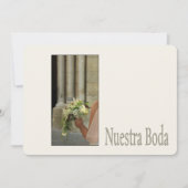 Nuestra Boda - Spaanse trouwuitnodiging Kaart (Voorkant)