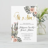 Nuestra Boda Spanish Wedding Invitacion Invitation Kaart (Staand voorkant)