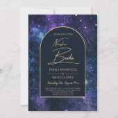 NUESTRA BODA Starry Nuit violet bleu INVITATION (Devant)