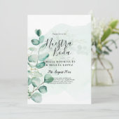 NUESTRA BODA Verdure Faire-part de mariage espagno (Debout devant)