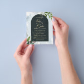 NUESTRA BODA Winter Greenery Wedding Invite Flyer (Hand)