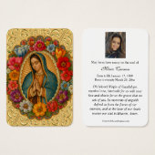 NUESTRA SEÑORA DE GUADALUPE FUNERAL PRAYER  (Devant & derrière)