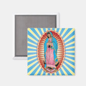 Nuestra Señora de Guadalupe magneet (vierkant) (Voorkant / Achterkant)