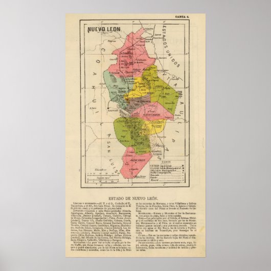 Nuevo Leon, Mexico Poster (Voorkant)