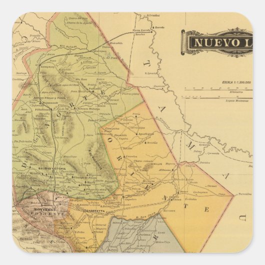 Nuevo Leon Vierkante Sticker (Voorkant)