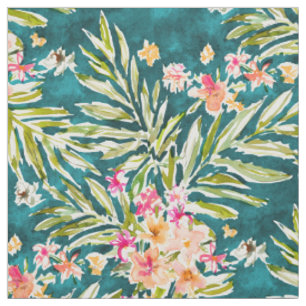 NUEVO VALLARTA Waterverf Tropische Floral Stof