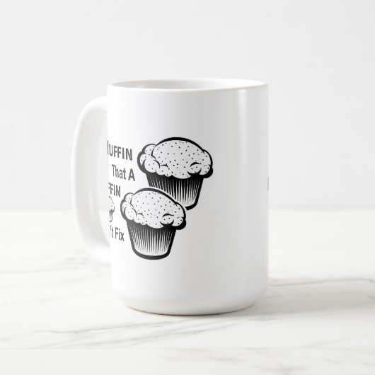 Nuffin dat een moffin geen koffie-Mok kan oplossen Koffiemok (Voorkant links)