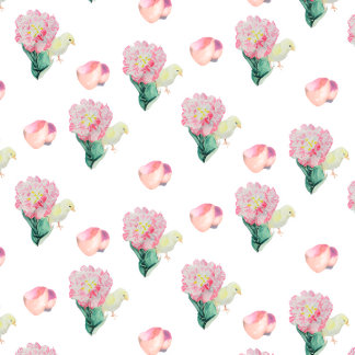 Nugget Baby Paaskuiken en Tulp Kaart