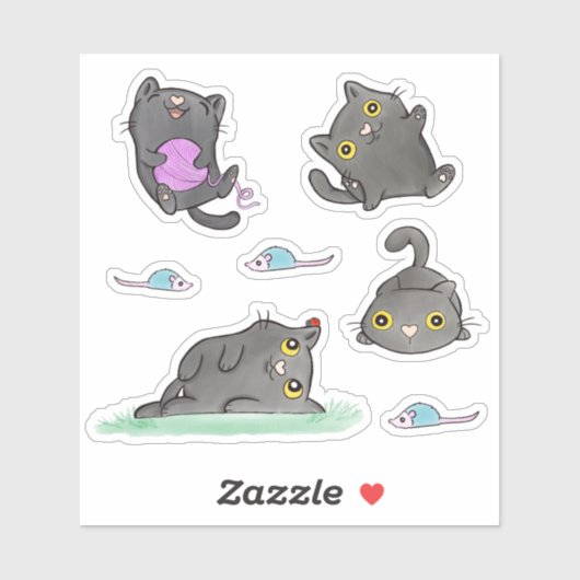 Nugget de kat Stickers (Vel)