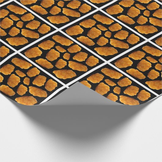 Nugget kip patroon cadeaupapier (Hoek)