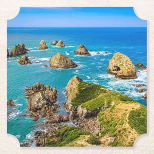 Nugget Point-eilandjes, Nieuw-Zeeland Kartonnen Onderzetters