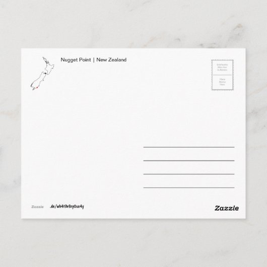 Nugget Point (Neuseeland) Postkarte Briefkaart (Achterkant)
