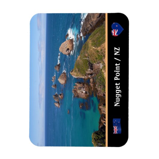 Nugget Point Rock Circle/New Zealand Magneet (Verticaal)