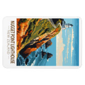 Nugget Point Vuurtoren Nieuw-Zeeland Reizen  Magneet (Horizontaal)