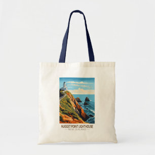 Nugget Point Vuurtoren Nieuw-Zeeland Reizen  Tote Bag