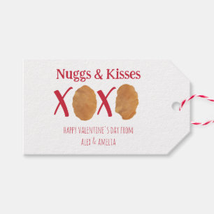 Nuggs & Kisses Kip Nugget Punny Valentijn Cadeaulabel