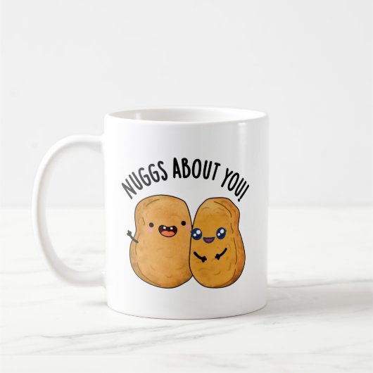 Nuggs over je grappige eten Nugget Pun Koffiemok (Links)